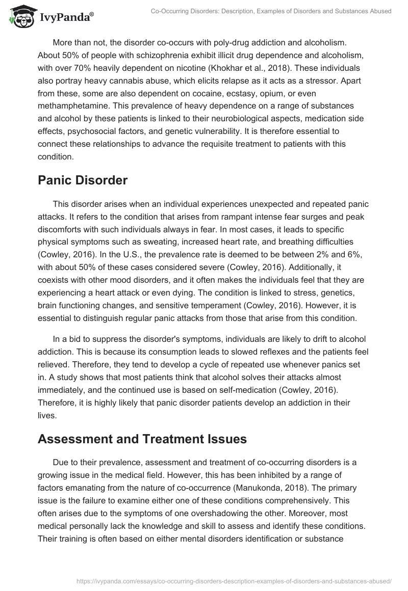 Co-Occurring Disorders: Description, Examples of Disorders and Substances Abused. Page 3