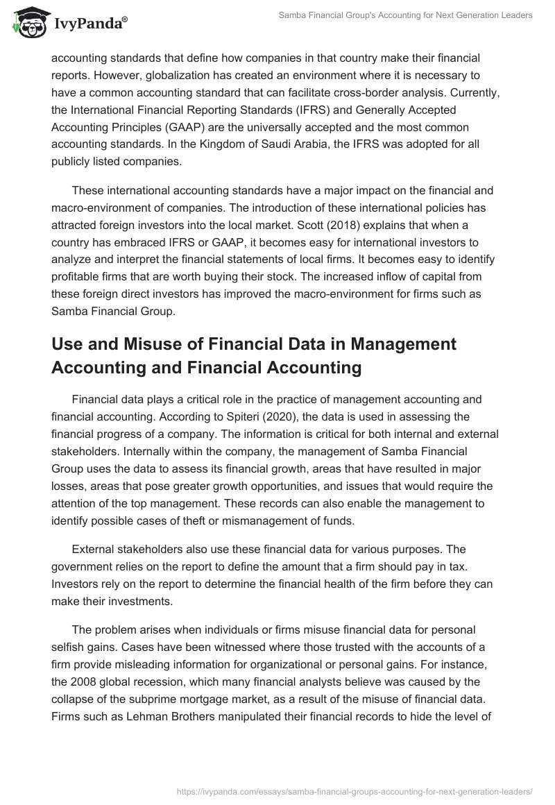 Samba Financial Group's Accounting for Next Generation Leaders. Page 3