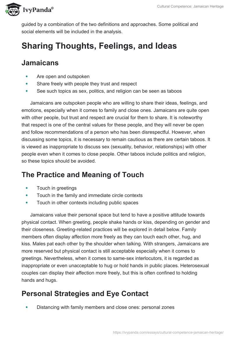 Cultural Competence: Jamaican Heritage. Page 2