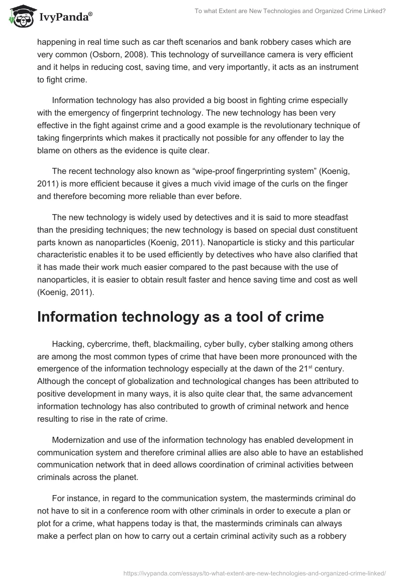 To What Extent Are New Technologies and Organized Crime Linked?. Page 5