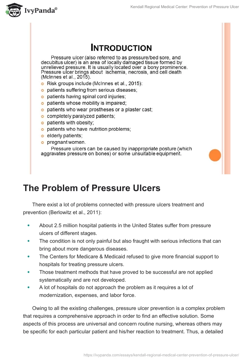Kendall Regional Medical Center: Prevention of Pressure Ulcer. Page 2