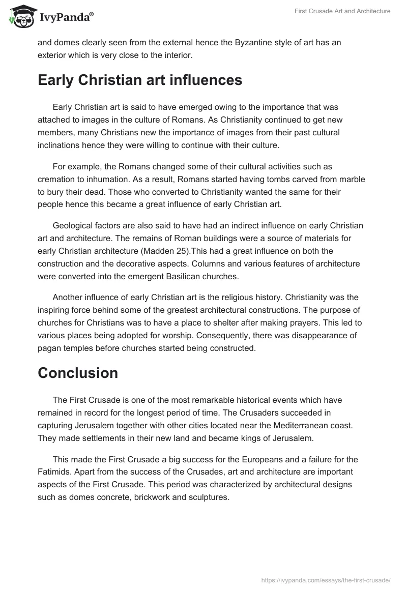 First Crusade Art and Architecture. Page 4