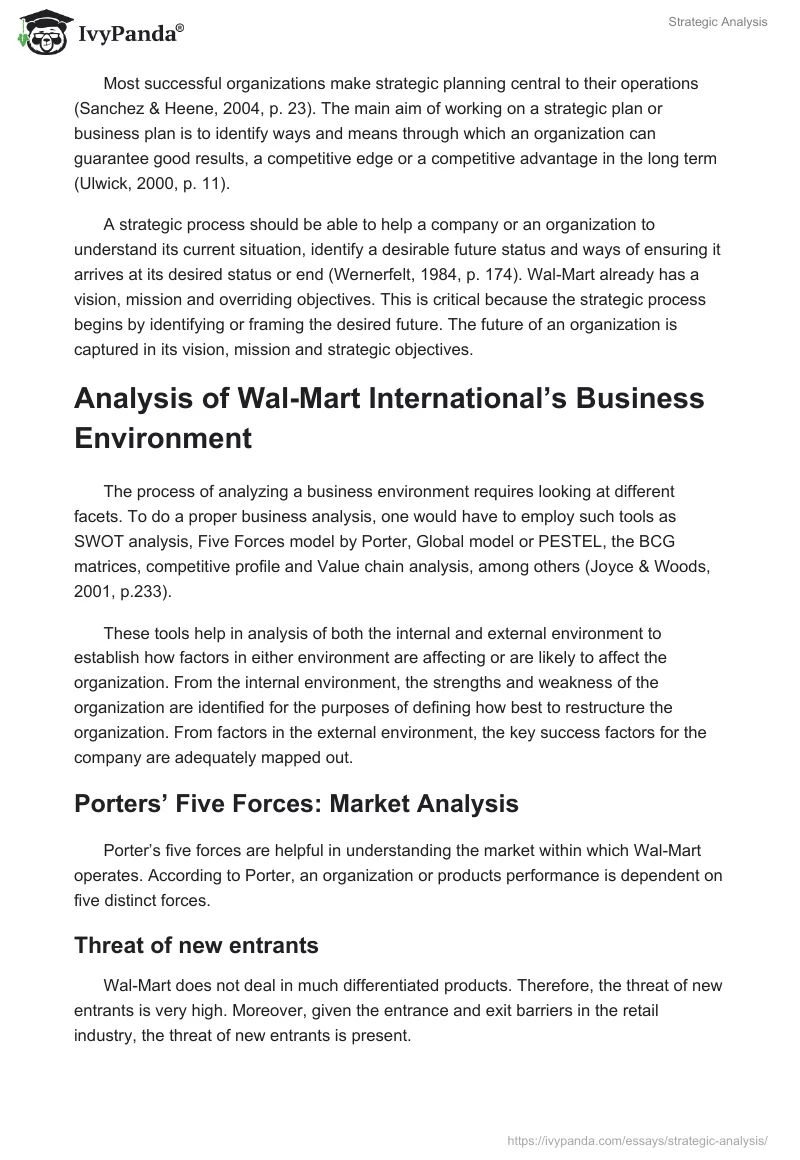 Strategic Analysis. Page 3