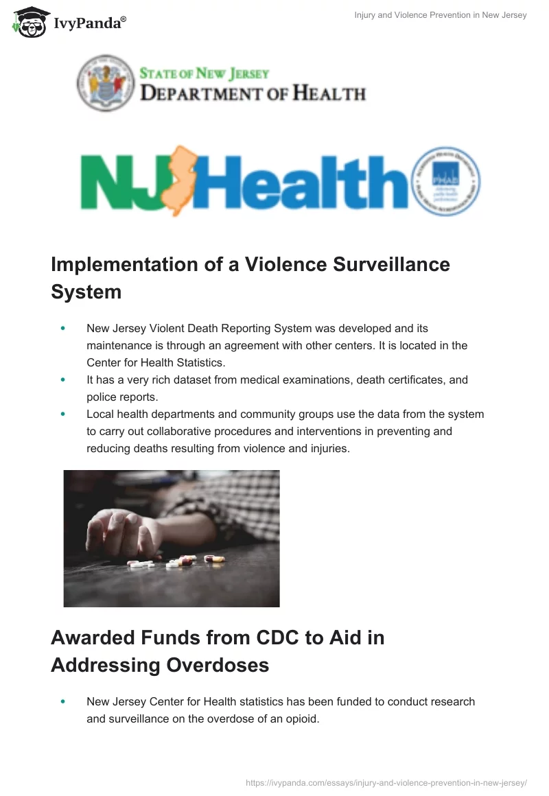 Injury and Violence Prevention in New Jersey. Page 4