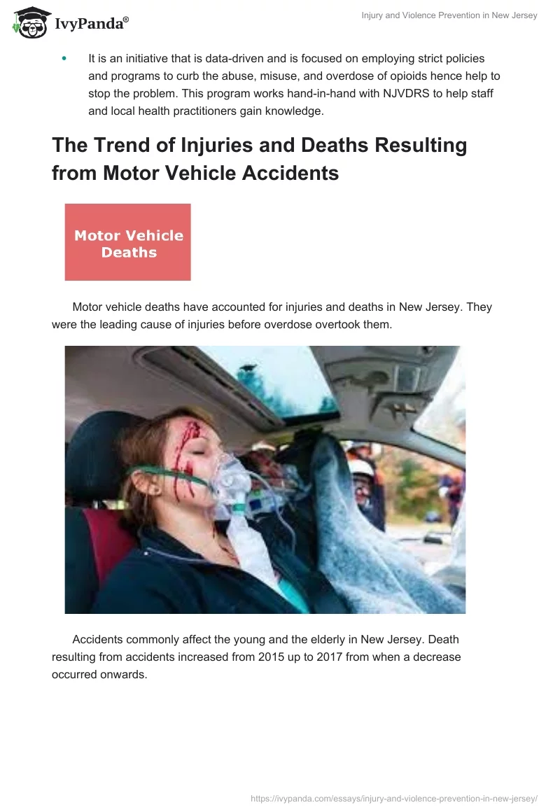 Injury and Violence Prevention in New Jersey. Page 5