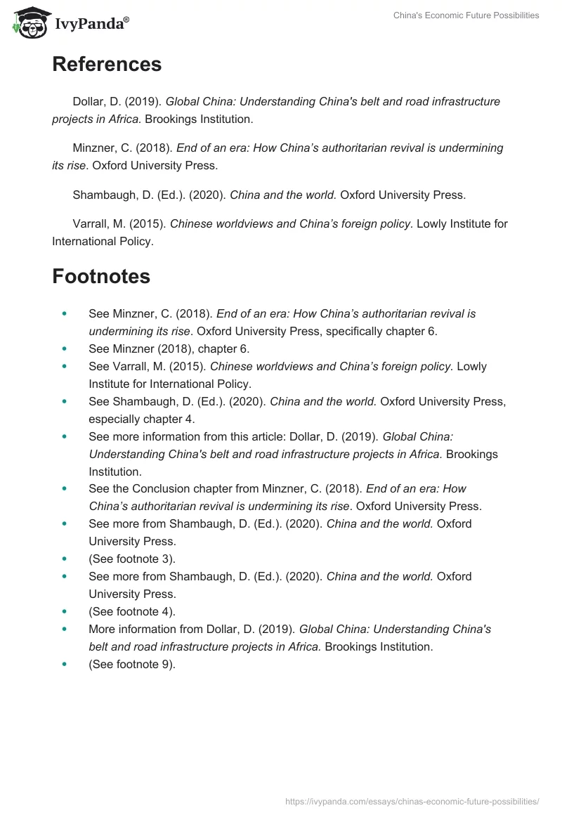 China's Economic Future Possibilities. Page 5