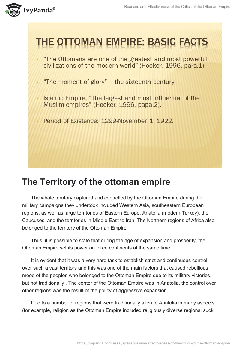 Reasons and Effectiveness of the Critics of the Ottoman Empire. Page 2