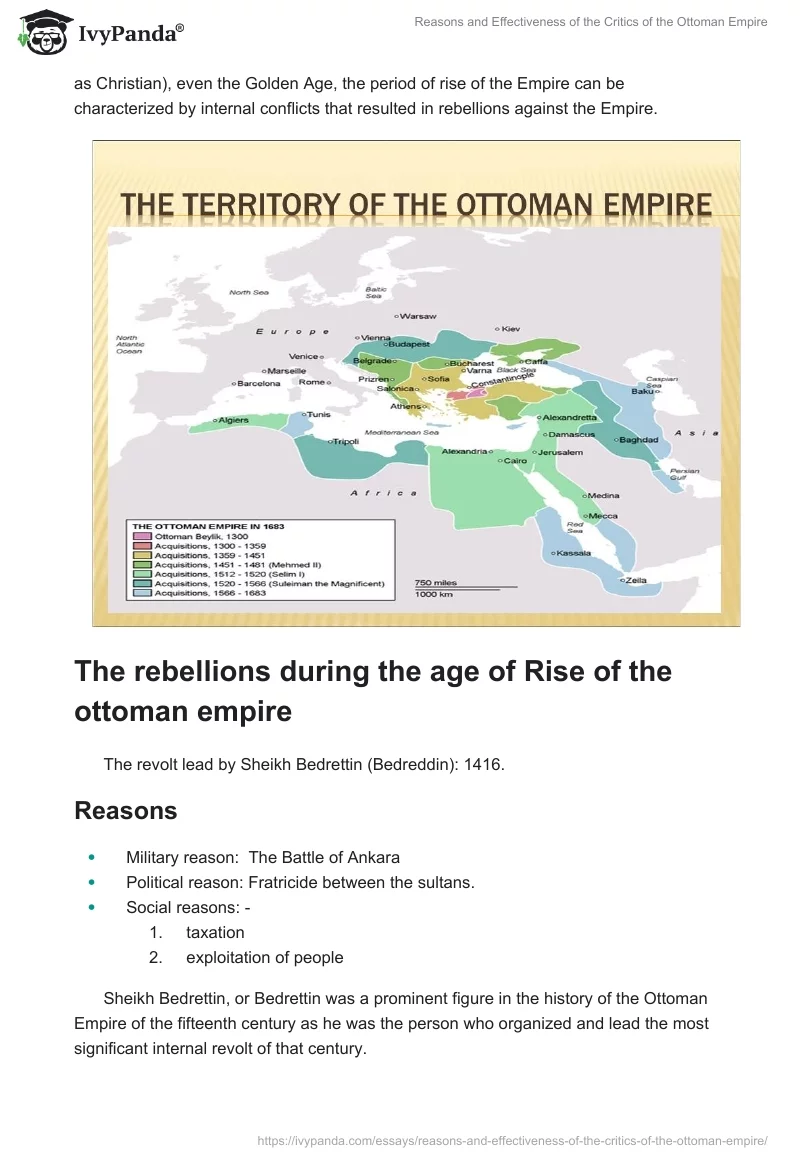 Reasons and Effectiveness of the Critics of the Ottoman Empire. Page 3