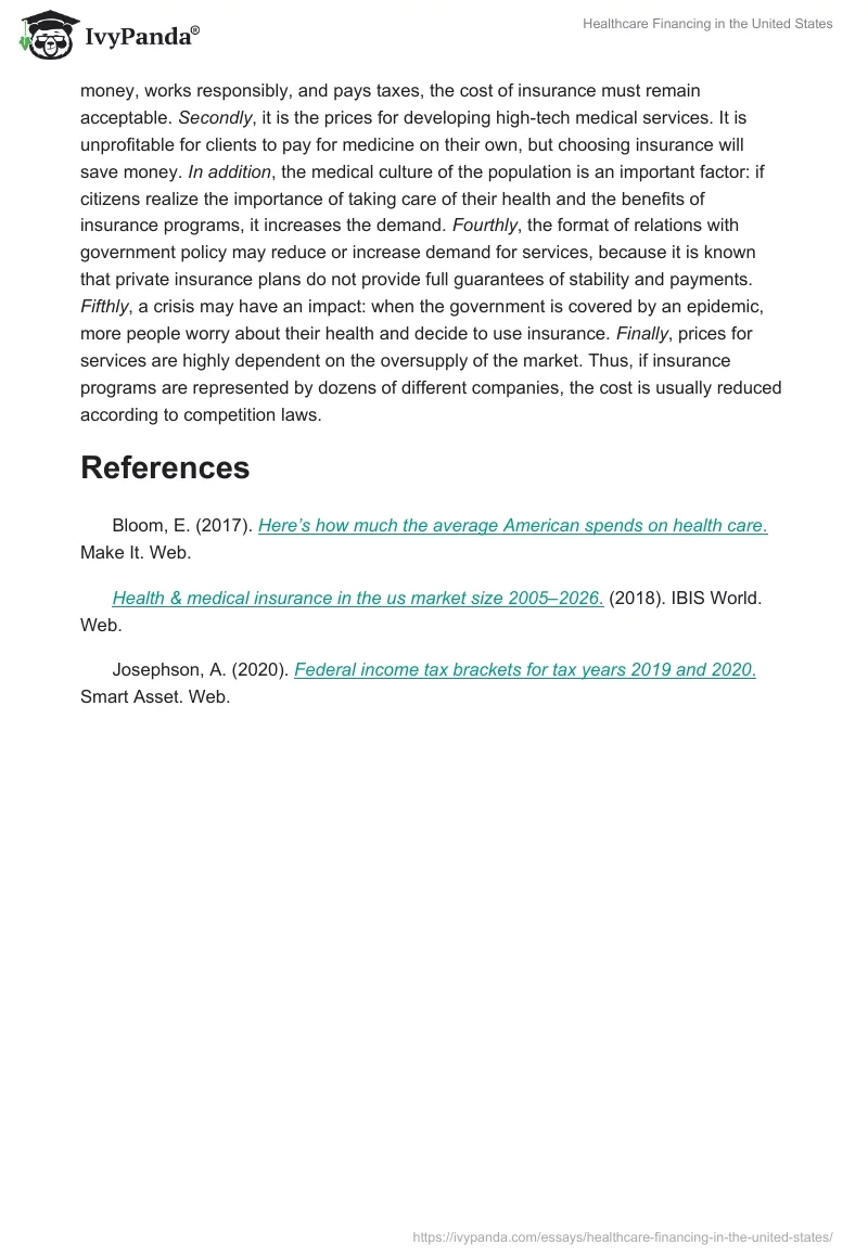Healthcare Financing in the United States. Page 2