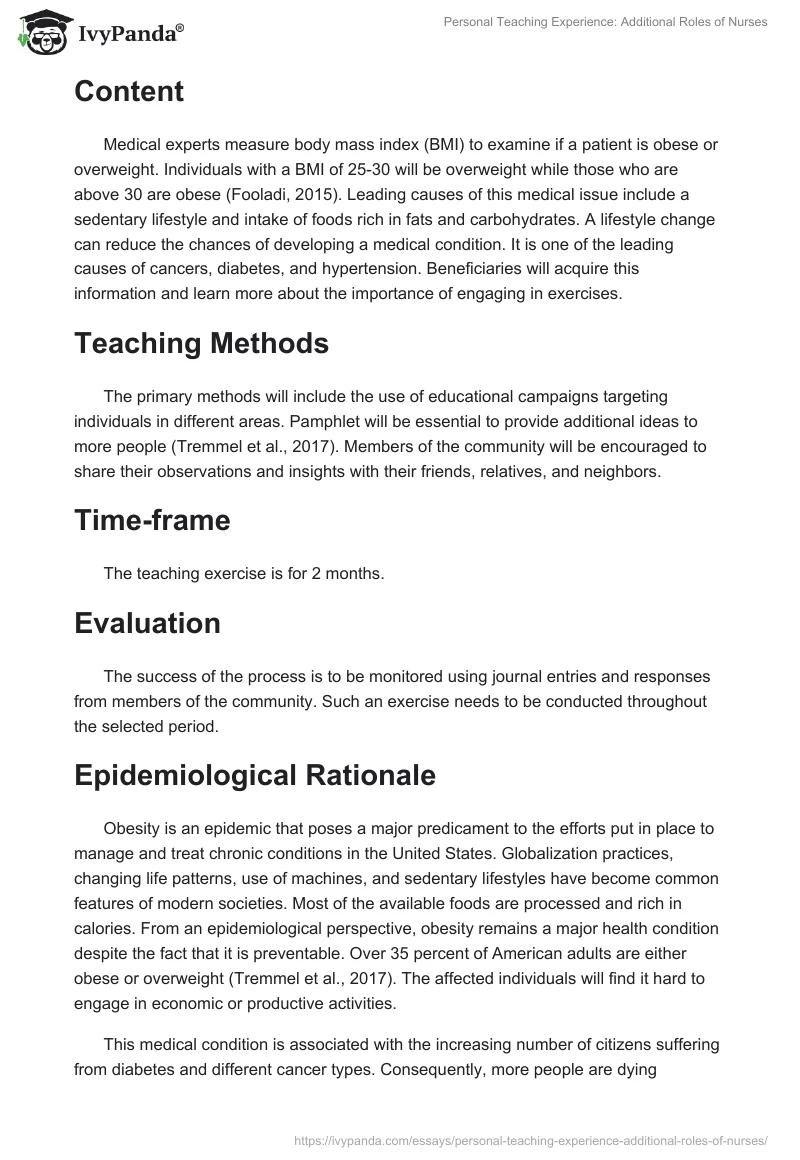 Personal Teaching Experience: Additional Roles of Nurses. Page 2