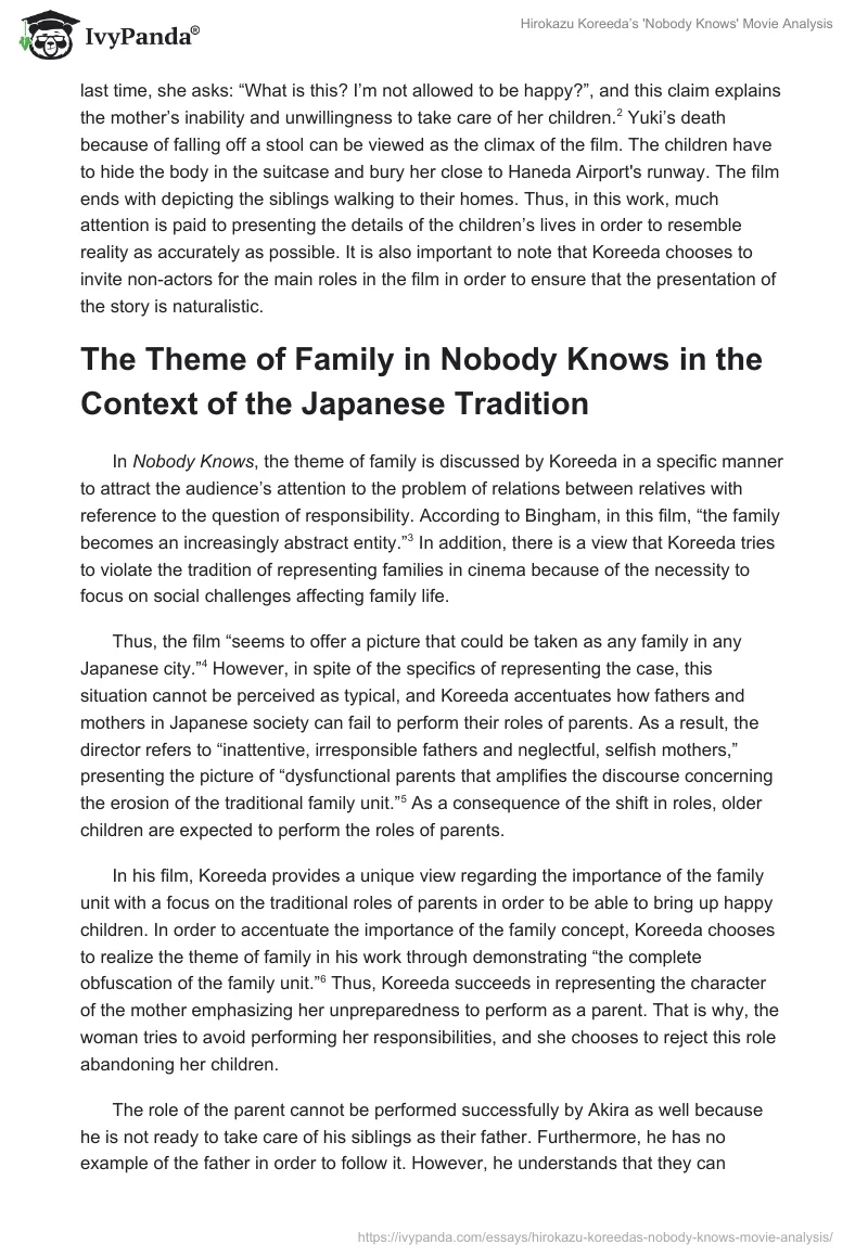 Hirokazu Koreeda’s 'Nobody Knows' Movie Analysis. Page 2