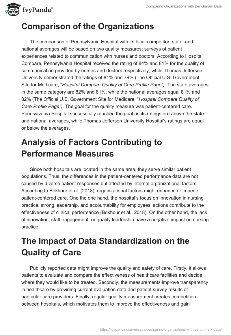 Comparing Organizations with Benchmark Data. Page 2