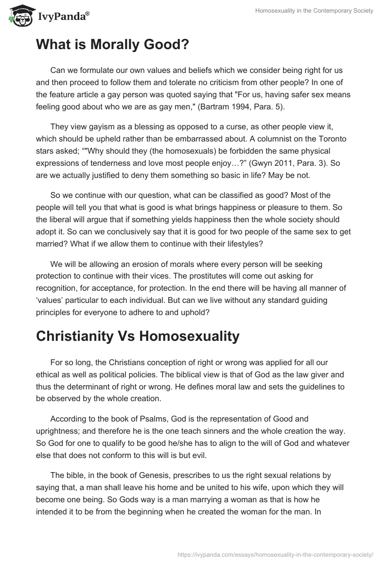 Homosexuality in the Contemporary Society. Page 3