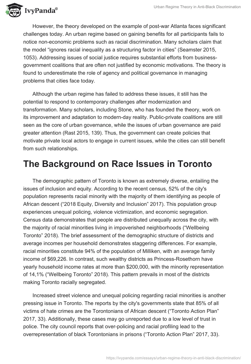 Urban Regime Theory in Anti-Black Discrimination. Page 2