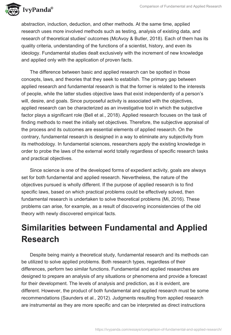 Comparison of Fundamental and Applied Research. Page 3
