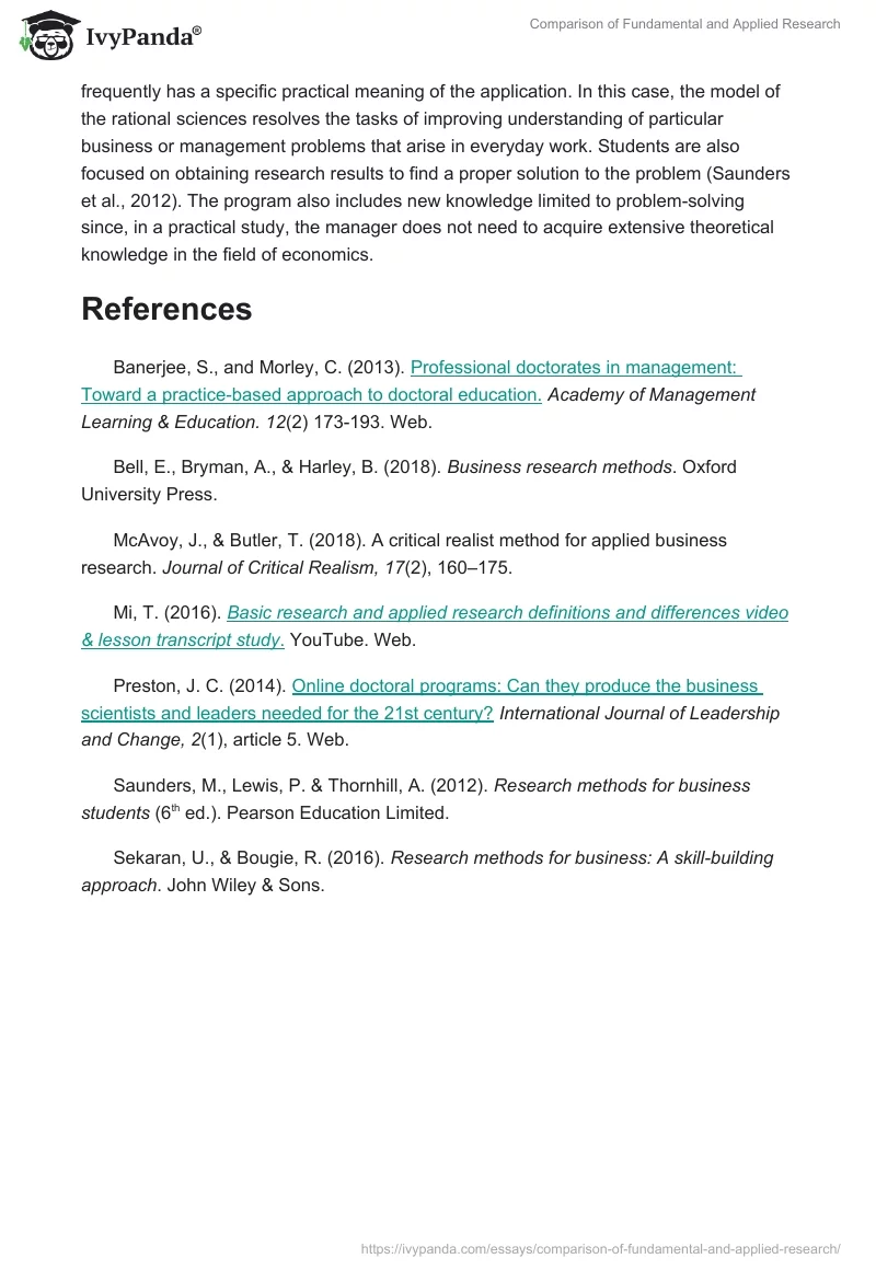 Comparison of Fundamental and Applied Research. Page 5