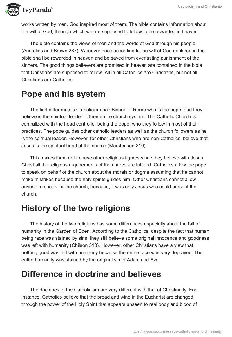 Catholicism and Christianity. Page 2