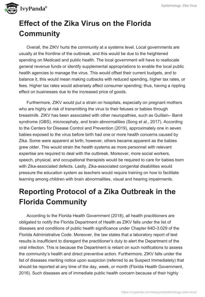 Epidemiology: Zika Virus. Page 4
