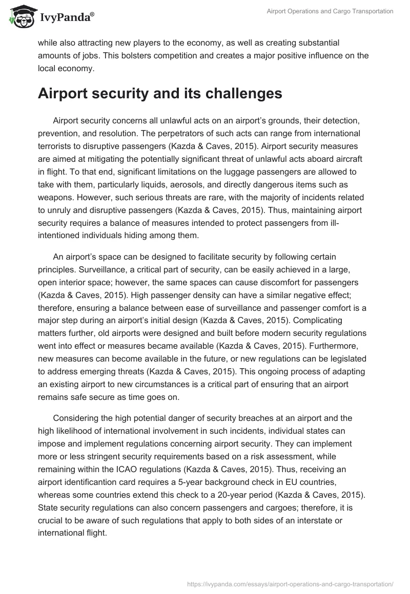 Airport Operations and Cargo Transportation. Page 4