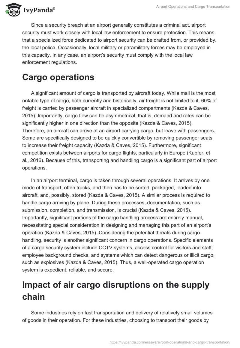 Airport Operations and Cargo Transportation. Page 5