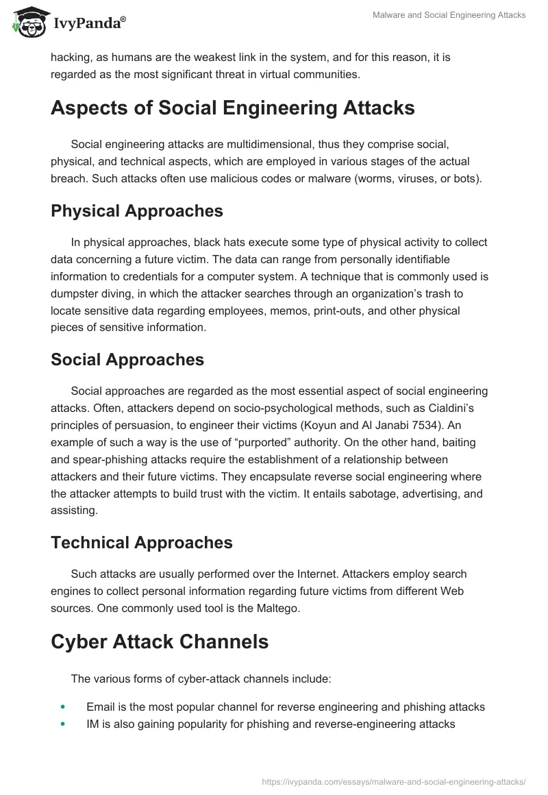 Malware and Social Engineering Attacks. Page 2