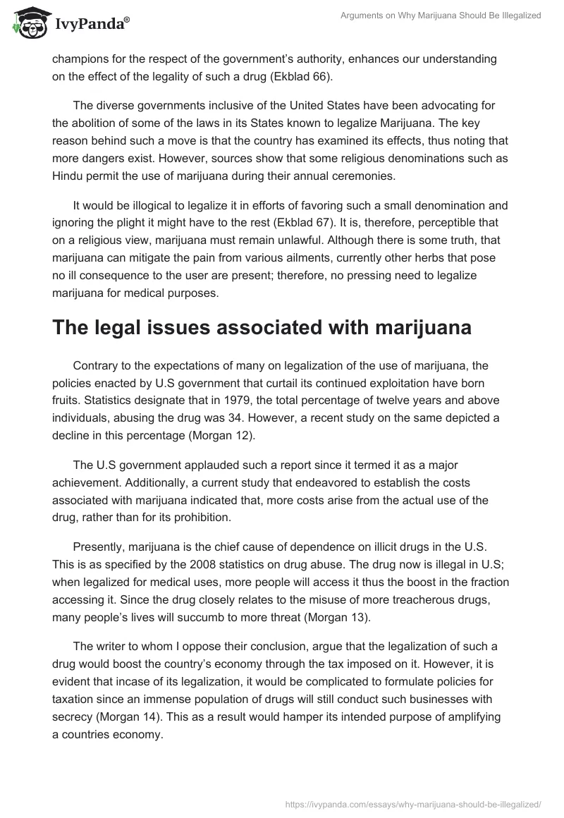 Arguments on Why Marijuana Should Be Illegalized. Page 3