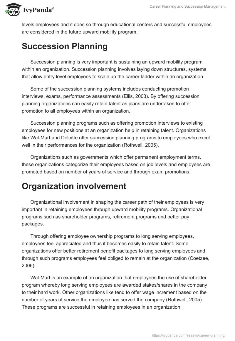 Career Planning and Succession Management. Page 2