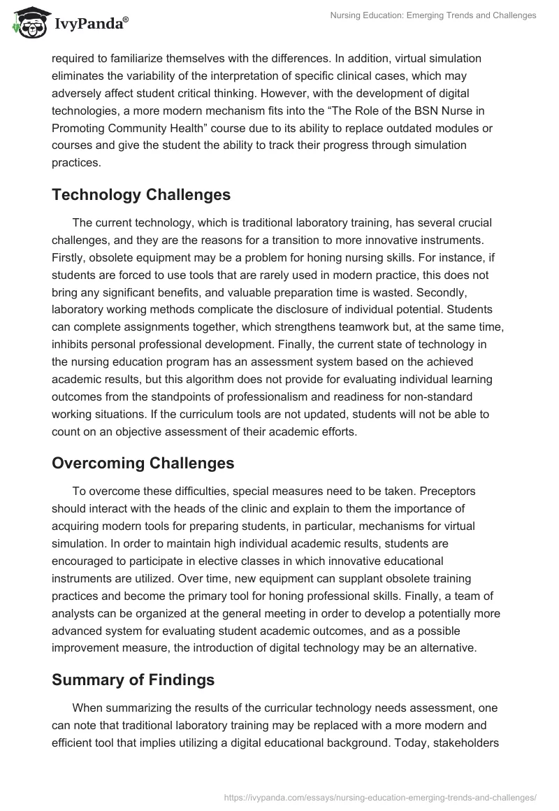 Nursing Education: Emerging Trends and Challenges. Page 5