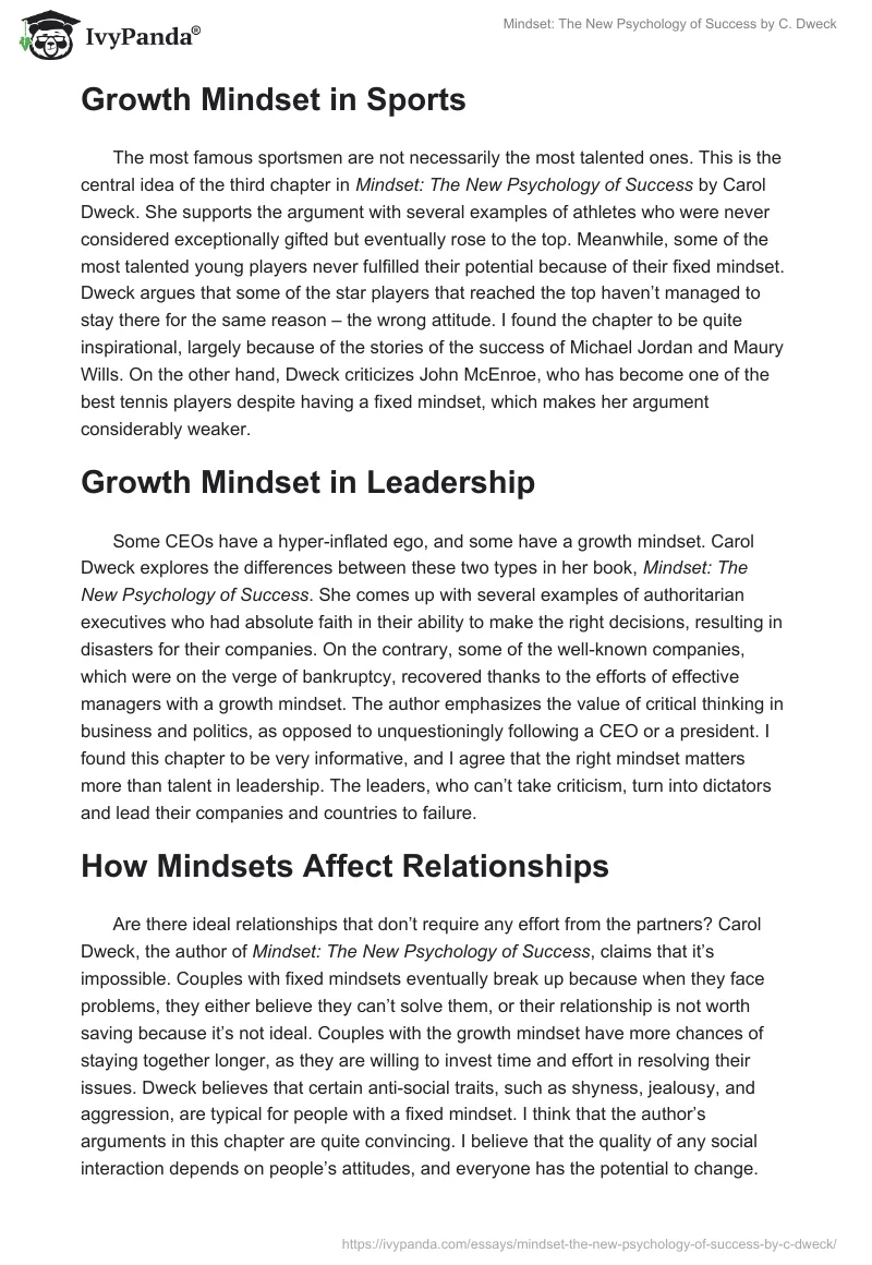 "Mindset: The New Psychology of Success" by C. Dweck. Page 2