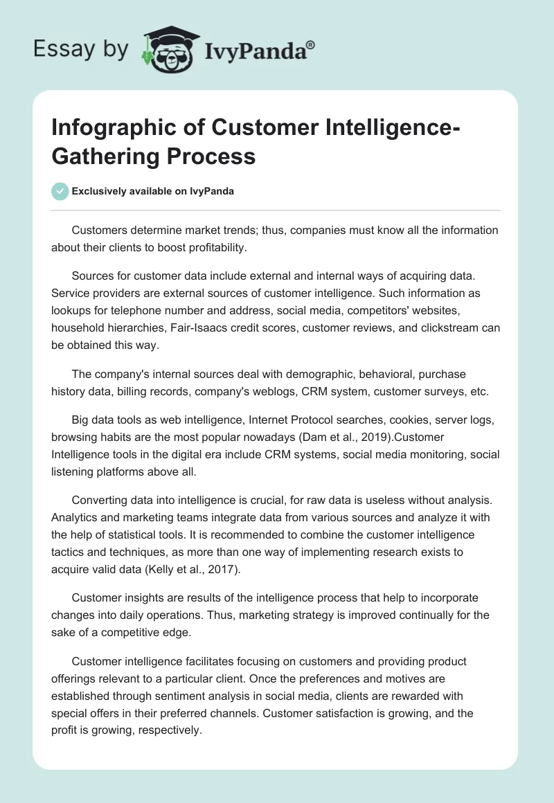 Infographic of Customer Intelligence-Gathering Process. Page 1