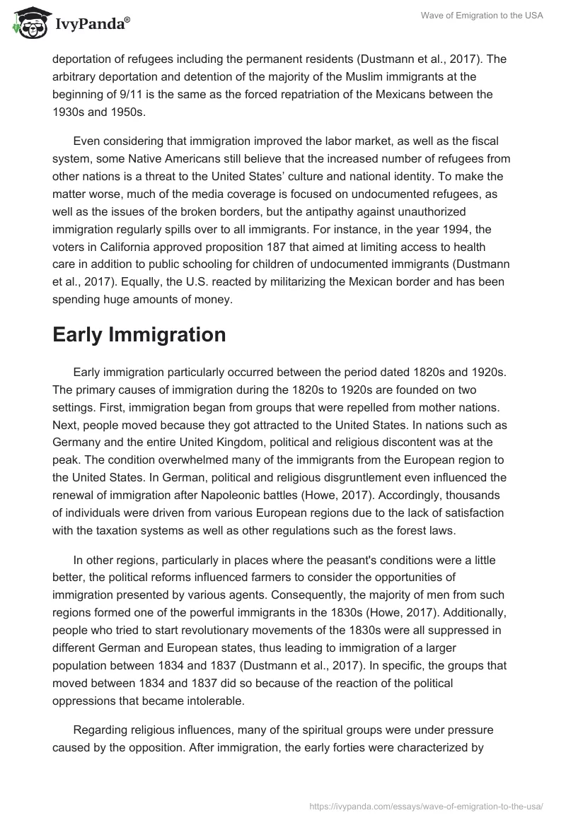 Wave of Emigration to the USA. Page 2