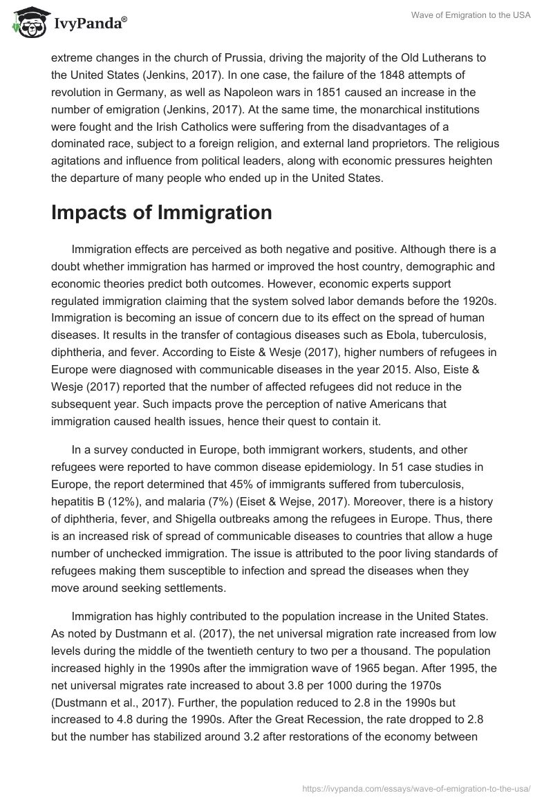 Wave of Emigration to the USA. Page 3