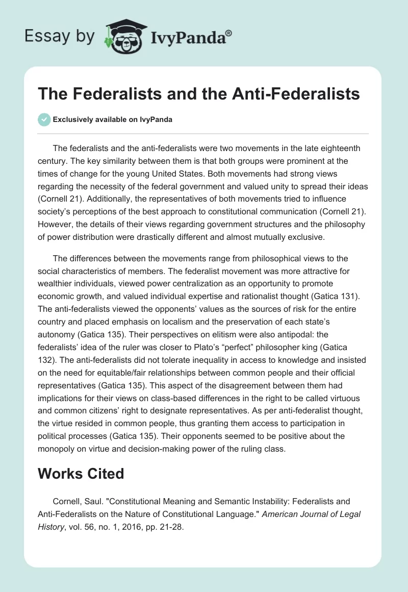 02 03 the anti federalists essay