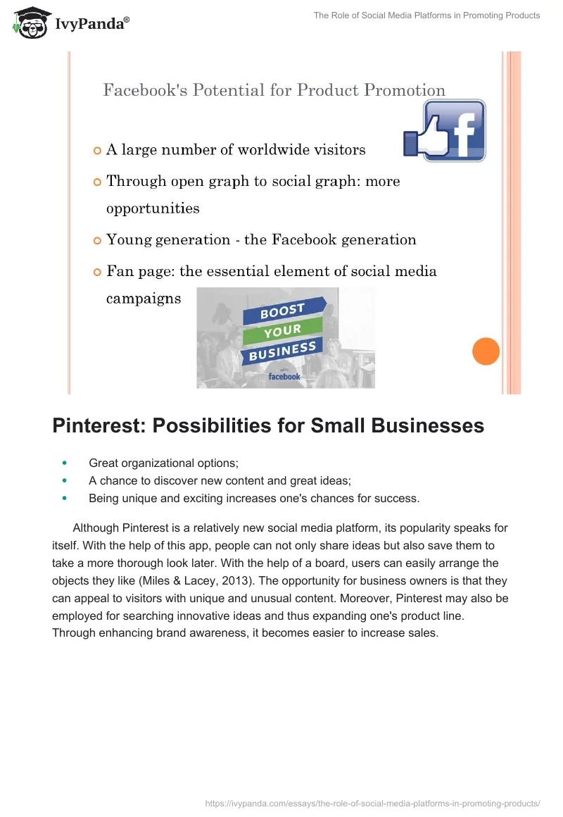 The Role of Social Media Platforms in Promoting Products. Page 3