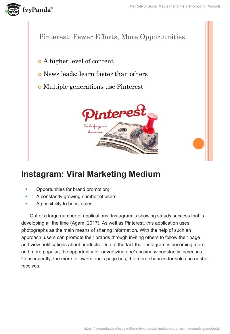 The Role of Social Media Platforms in Promoting Products. Page 5