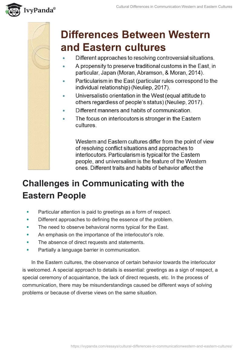 Cultural Differences in Communication:Western and Eastern Cultures. Page 2