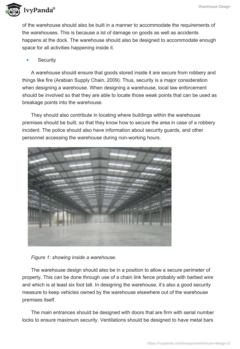 Warehouse Design. Page 3