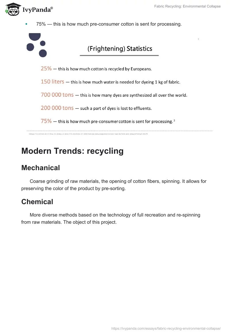 Fabric Recycling: Environmental Collapse. Page 2