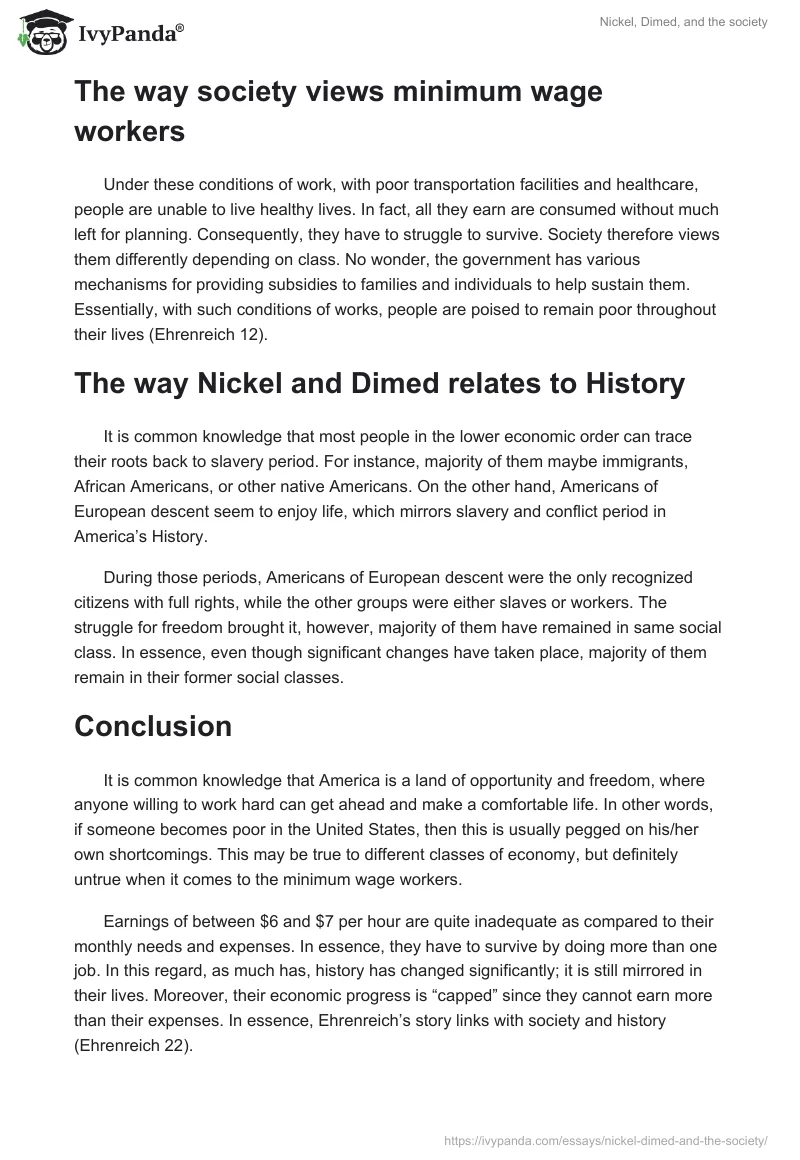 Nickel, Dimed, and the society. Page 4