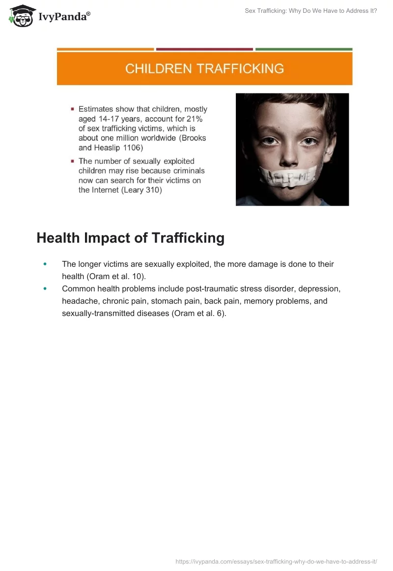 Sex Trafficking: Why Do We Have to Address It?. Page 3