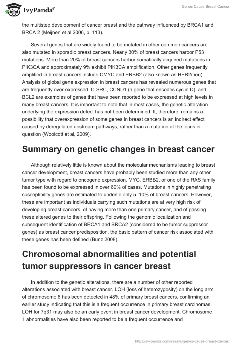 Genes Cause Breast Cancer. Page 2