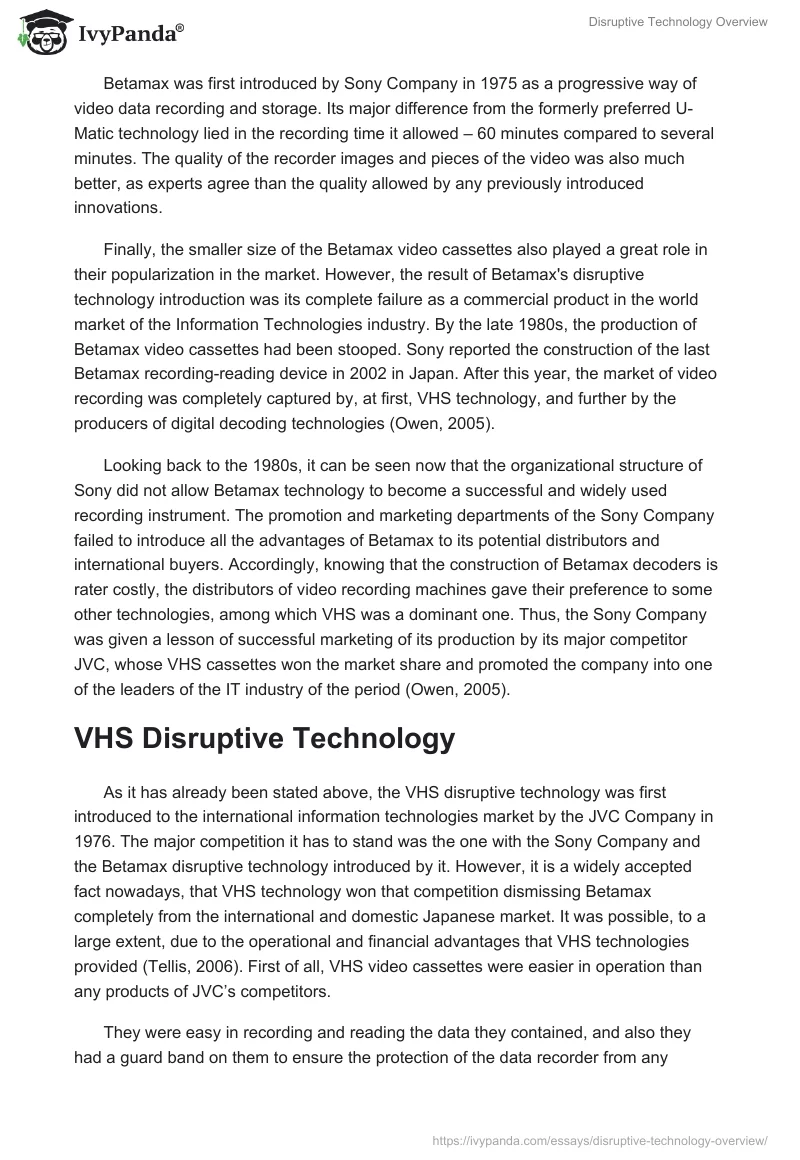 Disruptive Technology Overview. Page 2