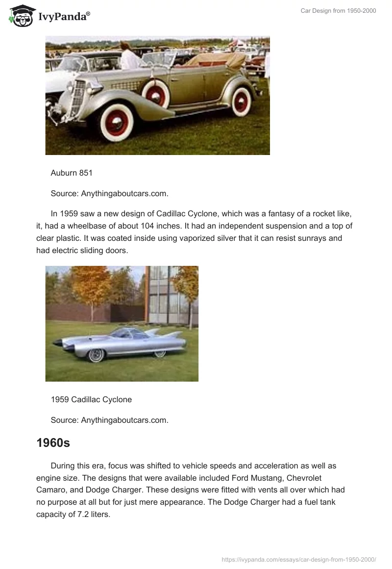 Car Design from 1950-2000. Page 4