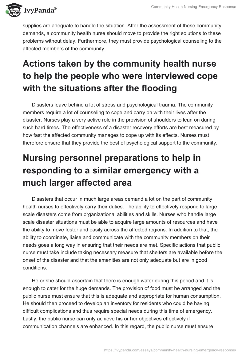 Community Health Nursing-Emergency Response. Page 3