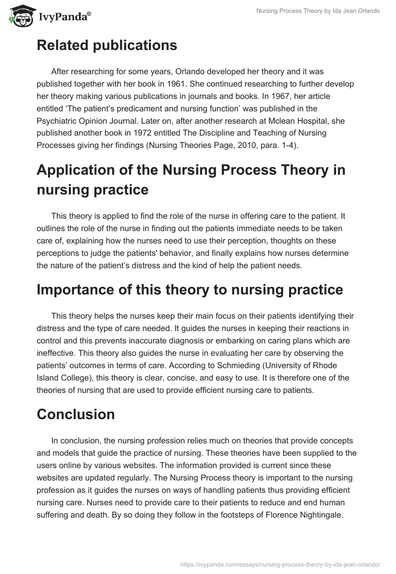 Nursing Process Theory by Ida Jean Orlando. Page 2