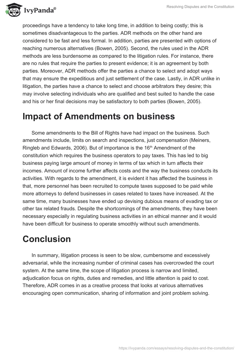 Resolving Disputes and the Constitution. Page 2