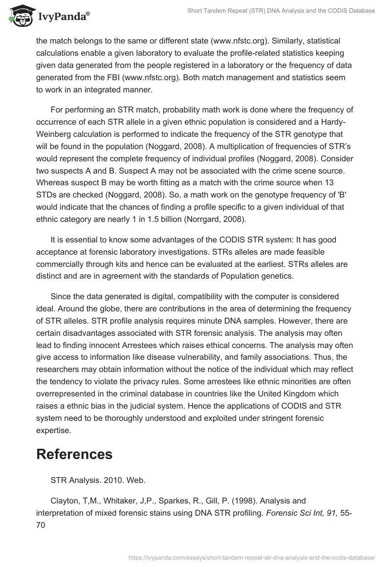 Short Tandem Repeat (STR) DNA Analysis and the CODIS Database. Page 4