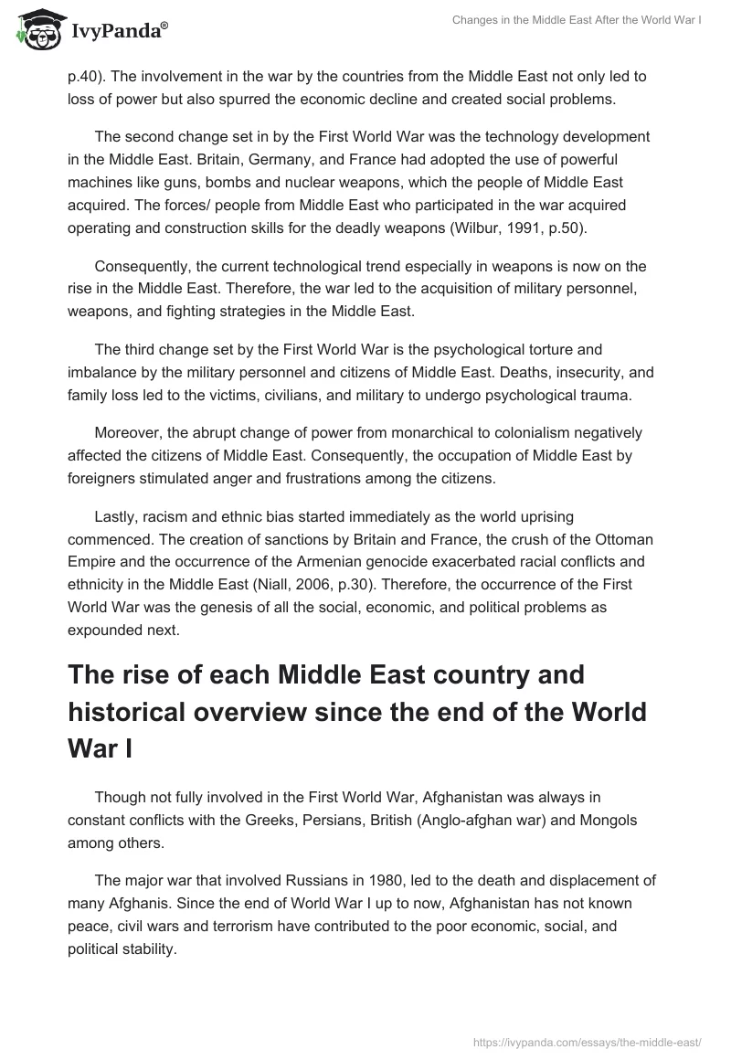 Changes in the Middle East After the World War I. Page 2
