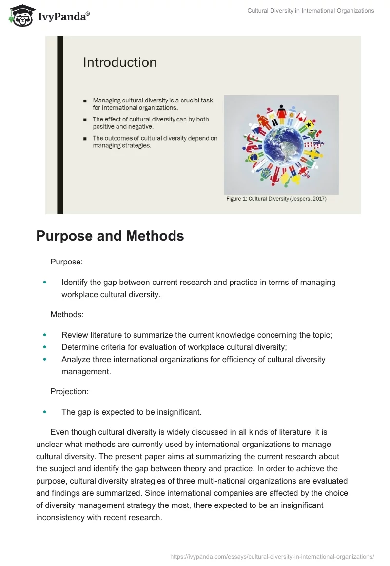 Cultural Diversity in International Organizations. Page 2