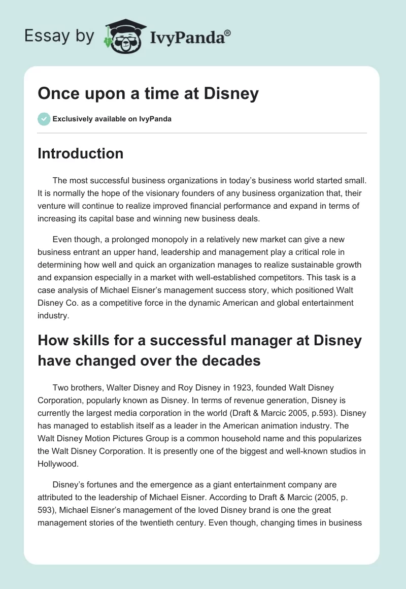 Once upon a time at Disney. Page 1